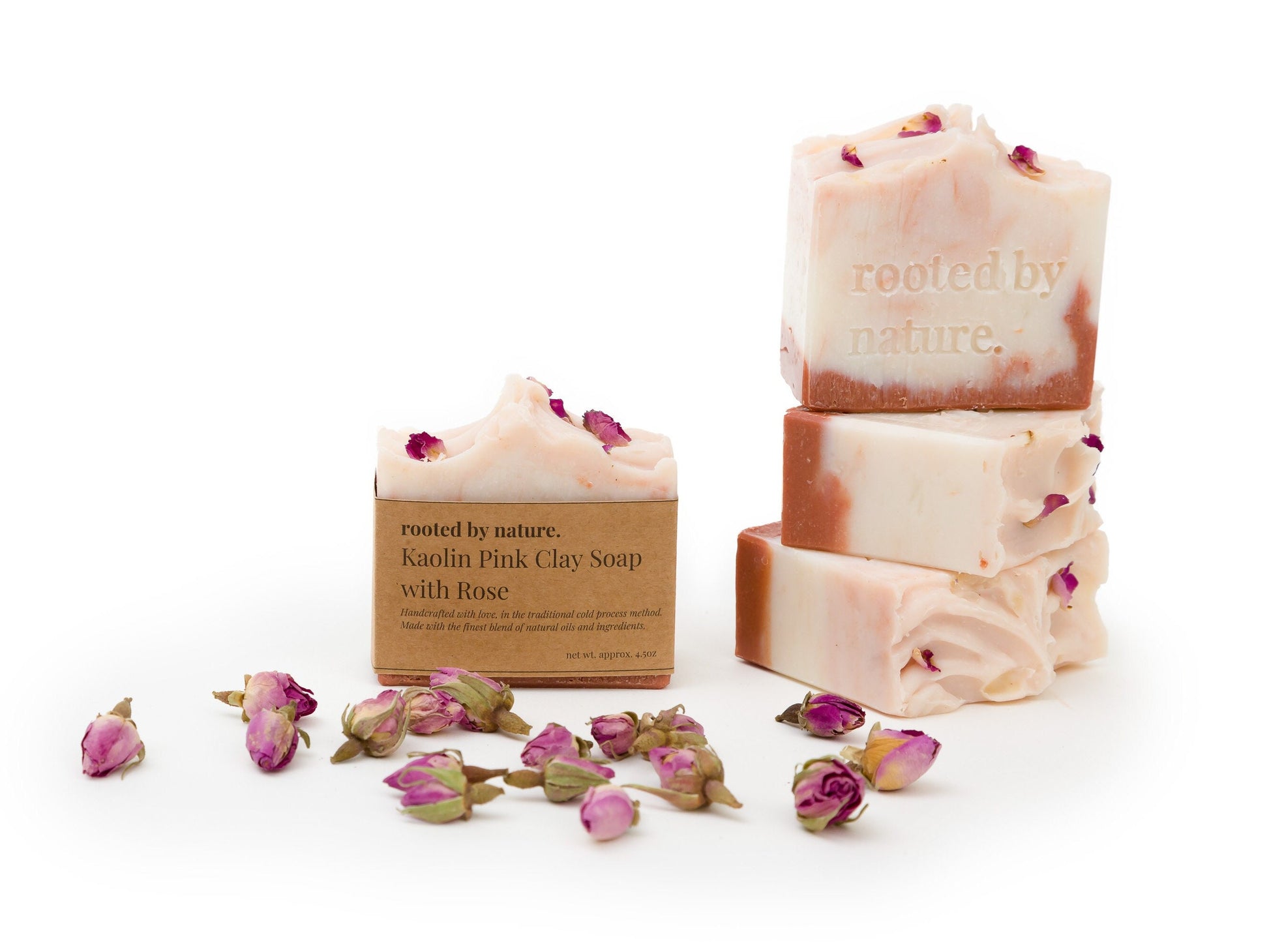 Sea moss kaolin pink clay soap with rose