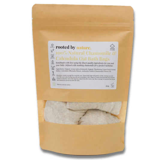 100% Natural handmade Chamomile & Calendula Oat bath bags. For you and your baby