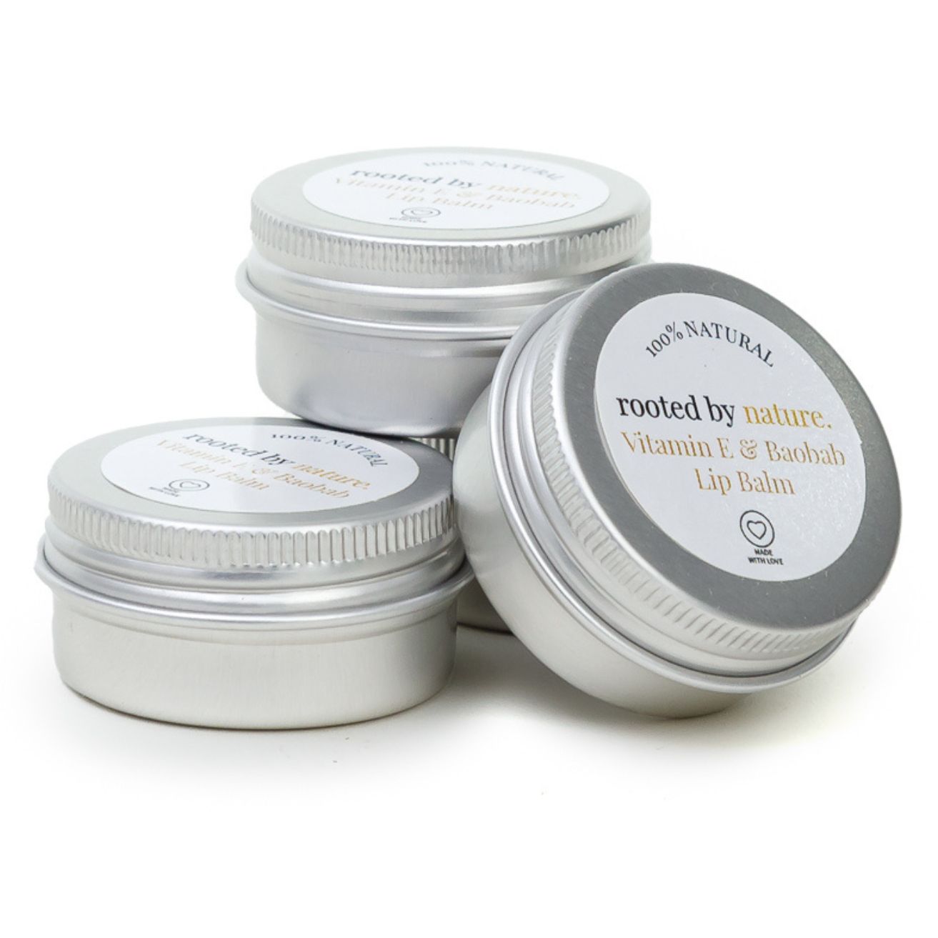 Organic Vitamin E & Baobab Lip Balm tin